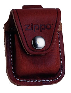Zippo Ledertasche mit Schlaufe braun
