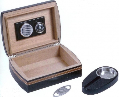 Humidor schwarz Set