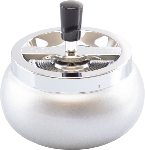 Zigaretten Drehascher 13 cm Ashtray Silver